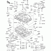 Схема вузла: Картер двигуна (1/2) для Kawasaki ER500 ER-5