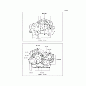 Схема вузла: Crankcase bolt pattern(a3h) для Kawasaki VN1600 VN1600 Classic