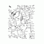 Схема вузла: Радіатор (ZR250-B1/B1A/B2) для Kawasaki ZR250 Balius-II