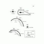 Схема вузла: Decals(Blue) для Kawasaki VN900 Vulcan 900 Classic LT