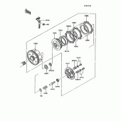 Схема вузла: Зчеплення для Kawasaki KMX125