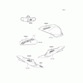 Схема вузла: Decals(silver)(zx900-f2) для Kawasaki ZX900 Ninja ZX-9R