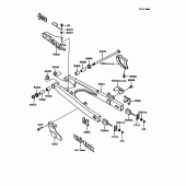 Схема узла: Задний рычаг (Маятник) для Kawasaki KMX125