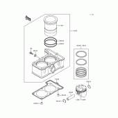 Схема узла: Цилиндр & Поршень для Kawasaki EX250 Ninja 250