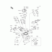 Схема вузла: Cylinder head/cylinder(1/2) для Kawasaki KX250/ KX252 KX250