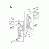 Схема вузла: Підвіска/амортизатор для Kawasaki ZR1100 Zephyr 1100