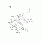 Схема вузла: Задній важіль (маятник) для Kawasaki KLX110 KLX110