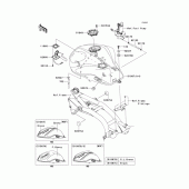Схема узла: Топливный бак для Kawasaki ZR750 Z750R
