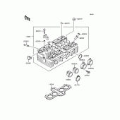 Схема вузла: Головка циліндра для Kawasaki ZR400 Zephyr X