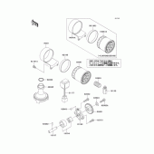 Схема вузла: Масляний насос & Масляний фільтр для Kawasaki EJ650 W650