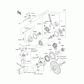 Схема узла: Starter motor для Kawasaki VN1500 Vulcan 1500 Classic FI