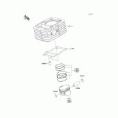 Схема вузла: Циліндр & Поршень для Kawasaki KLX140 KLX140