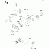 Схема узла: Переключатель передач для Kawasaki KX500