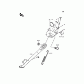 Схема вузла: Бічна підніжка для Kawasaki EX250 Ninja 250