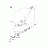Схема узла: Kickstarter mechanism для Kawasaki KL110 KSR