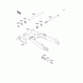 Схема вузла: Задній важіль (Маятник) для Kawasaki EX250 GPX250R