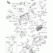 Схема узла: Облицовочные элементы для Kawasaki EX250 Ninja 250R