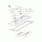 Схема узла: Клапанная крышка для Kawasaki ZR750 Z750R