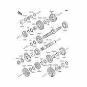 Схема вузла: Трансмісія для Kawasaki ZR1100 Zephyr 1100