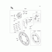 Схема узла: Передний тормоз для Kawasaki KX250/ KX252 KX250F