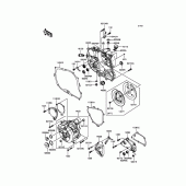 Схема вузла: Engine Cover(s) для Kawasaki BX250 NINJA 250SL