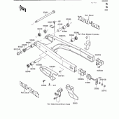Схема вузла: Arm swing для Kawasaki KL650 KLR650