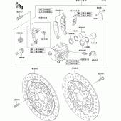 Схема узла: Передний тормоз для Kawasaki ZR750 ZR-7S
