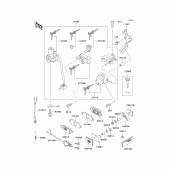 Схема вузла: Ignition switch/locks/reflectors для Kawasaki ZX600 Ninja ZX-6