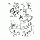 Схема вузла: Радіатор (1/2) для Kawasaki ZX600 GPX600R