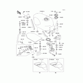 Схема вузла: Паливний бак(1/2) для Kawasaki ZX600 ZZ-R600