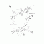 Схема вузла: Задній важіль (Маятник) для Kawasaki VN750 Vulcan 750