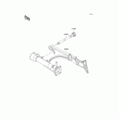 Схема узла: Задний рычаг (Маятник) для Kawasaki VN1500 VN1500 Drifter