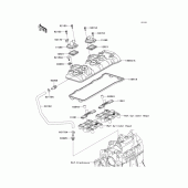 Схема вузла: Клапанна кришка для Kawasaki ZX600 Ninja ZX-6R