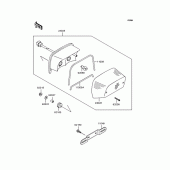 Схема вузла: Задній ліхтар (Стоп-сигнал) для Kawasaki ZR400 Zephyr X