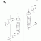 Схема вузла: Підвіска/амортизатор для Kawasaki EL250 Eliminator 252