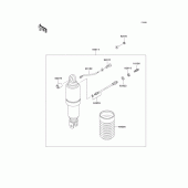 Схема узла: Задний амортизатор(ы) для Kawasaki ZG1000 1000GTR