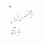 Схема узла: Подножки для Kawasaki KLX300R