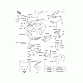 Схема узла: Cowling(zx600-j1h) для Kawasaki ZX600 Ninja ZX-6R