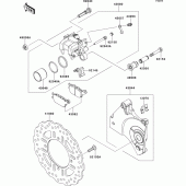 Схема вузла: Заднє гальмо для Kawasaki ZR750 Z750