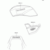 Схема узла: Наклейки для Kawasaki ZR1100 ZRX1100-II