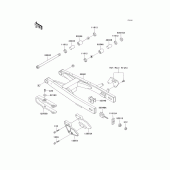 Схема вузла: Задній важіль (Маятник) для Kawasaki KX100