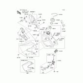 Схема узла: Топливный бак для Kawasaki KLX110 KLX110