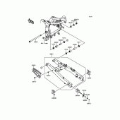 Схема вузла: Задній важіль (Маятник) для Kawasaki BX250 NINJA 250SL