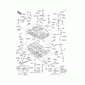 Схема вузла: Картер двигуна (1/2) для Kawasaki EN500 Vulcan 500