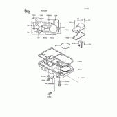 Схема вузла: Масляний піддон для Kawasaki ZG1200 Voyager XII