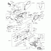 Схема вузла: Cowling(1/2)(Upper) для Kawasaki ZX1000 Ninja 1000 ABS