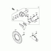Схема вузла: Заднє гальмо для Kawasaki ER300 Z300