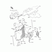 Схема узла: Радиатор для Kawasaki ZX1400 Ninja ZX-14R ABS