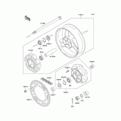 Схема вузла: Заднє колесо & Привідний ланцюг для Kawasaki ZX1100 GPZ1100