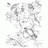 Схема вузла: Cowling(Center) для Kawasaki KLZ1000 Versys 1000 LT